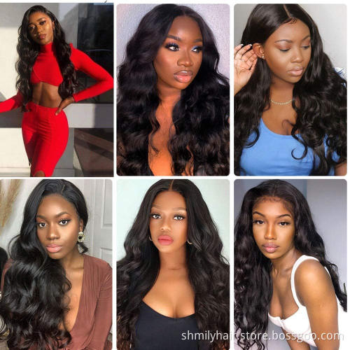 Swiss Virgin Cuticle Aligned Hair Lace Front Wig With Baby Hair 100% Raw Brazilian Body Wave Human Hair Lace Closure Wig